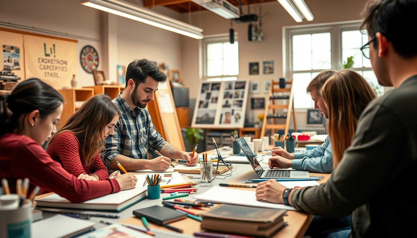 Student using online courses for flexible education