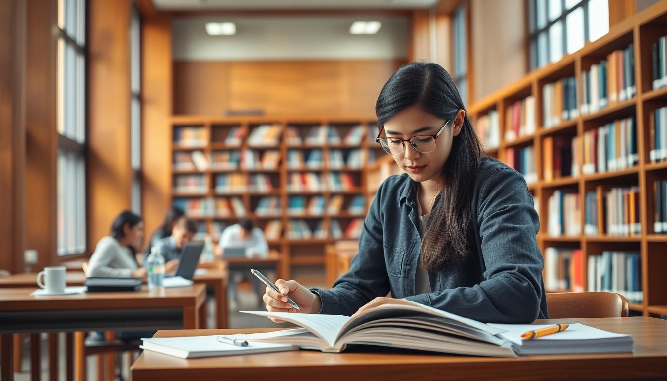Structured study materials and learning resources on a desk